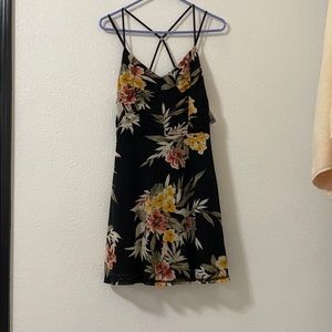 Black floral dress
